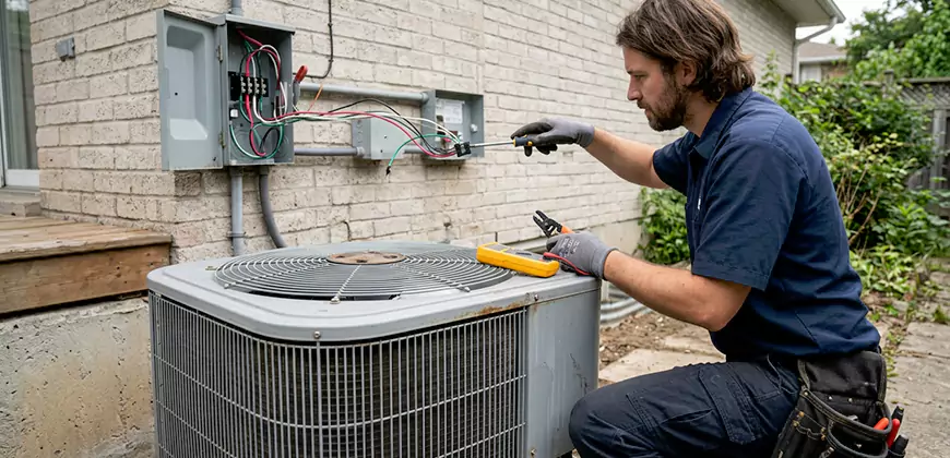 Exterior AC Unit Electrical Repair in Fort Myers